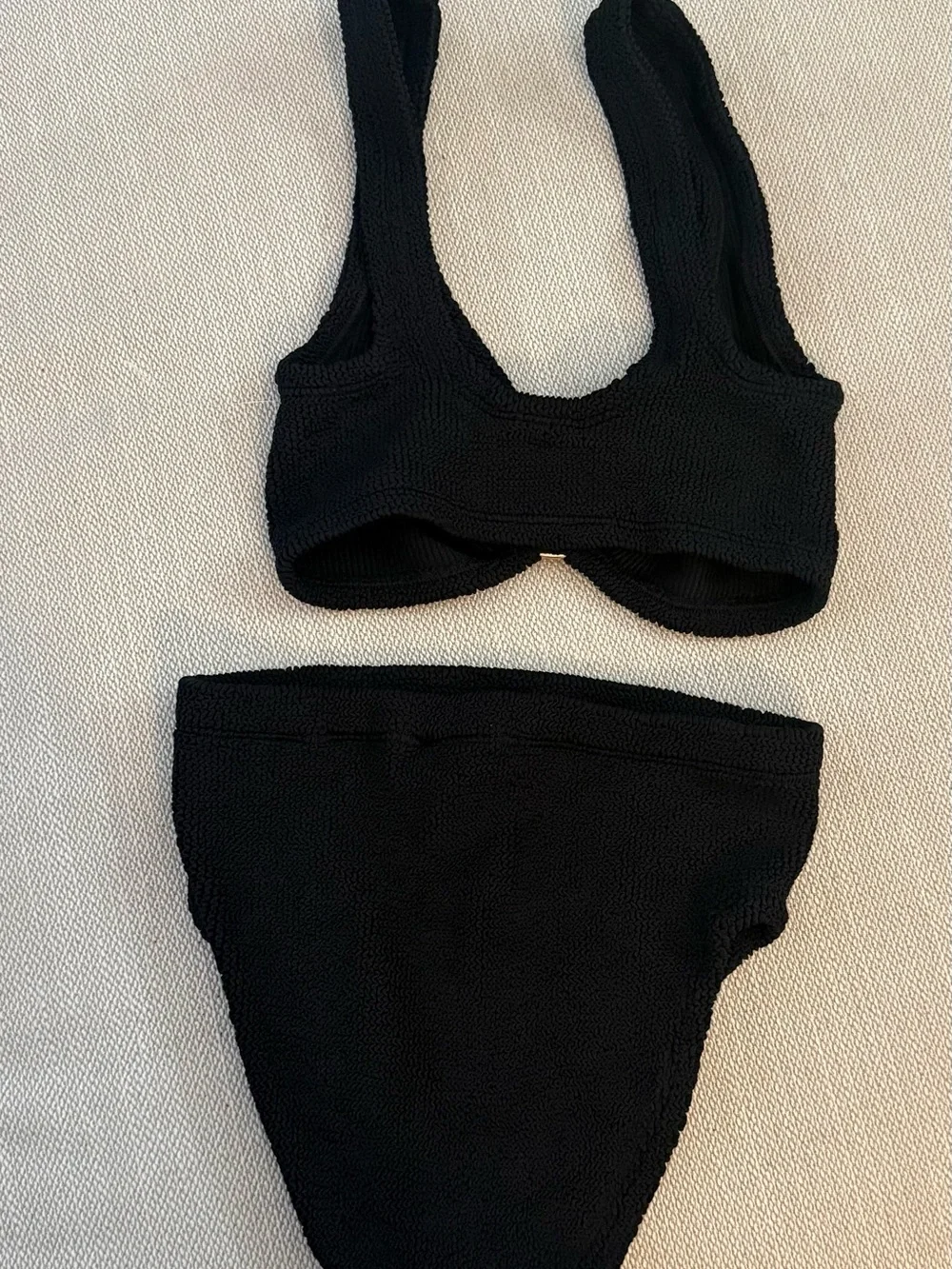 Hunza G black naidine bikini